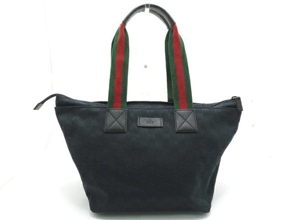Gucci Tote Bag Canvas Black GG